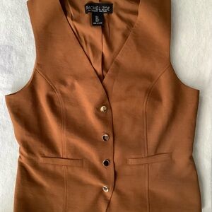 Rachel Zoe Tan Buttoned Vest